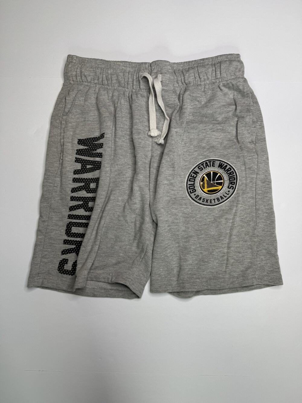 Golden State Warriors Mens Medium Gray Fleece Sweat Shorts NBA Basketball